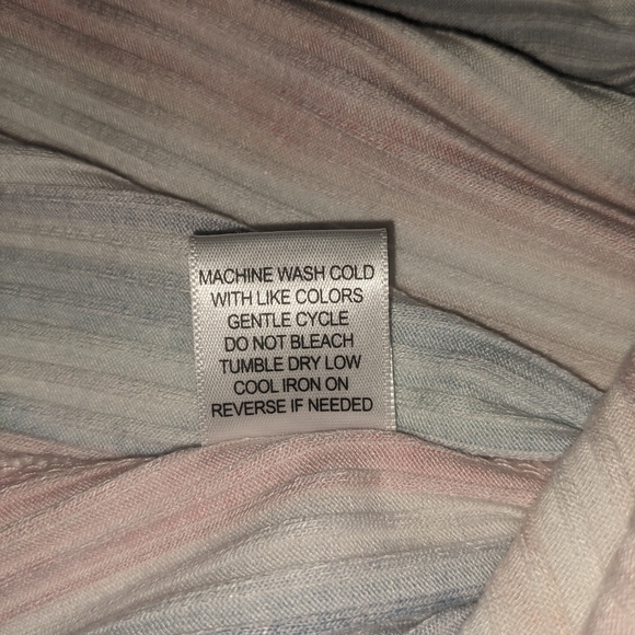 Front Tie T-shirt / Striped Top with Front Tie and Decorative Button Trim - Picture 9 of 11